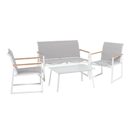 CONJUNTO DE JARDÍN CAPRI DE 4 PLAZAS EN ALUMINIO