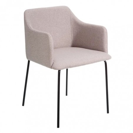 SILLA CON PATAS METÁLICAS EN NEGRO