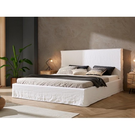 CAMA TAPIZADA CON ARO DE BAÑERA DESENFUNDABLE