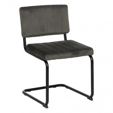 SILLA TAUPE TEJIDO-METAL
