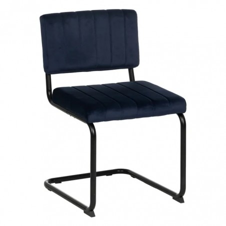 SILLA AZUL TEJIDO-METAL