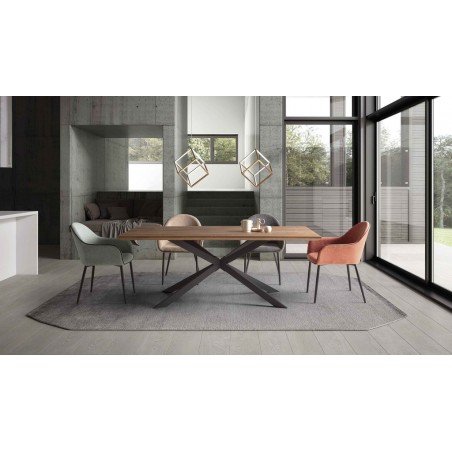 MESA COMEDOR NOGAL 200