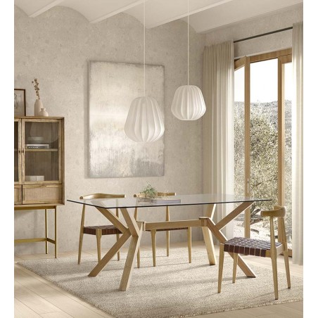 MESA CRISTAL/MADERA