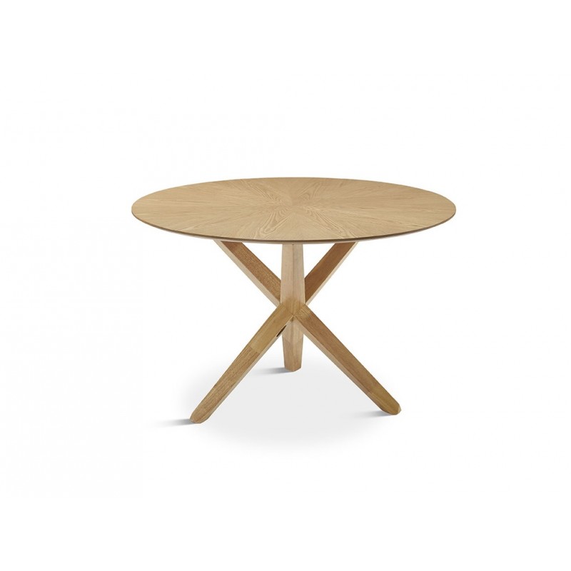 MESA COMEDOR REDONDA MADERA NATURAL