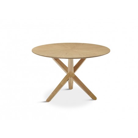 MESA COMEDOR REDONDA MADERA NATURAL
