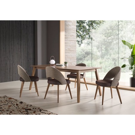 MESA COMEDOR ESTILO NORDICO EXTENSIBLE