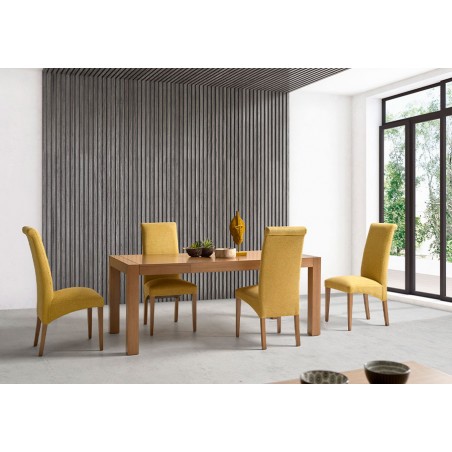 MESA COMEDOR ESTILO MODERNO EXTENSIBLE CON PATAS CUADRADAS