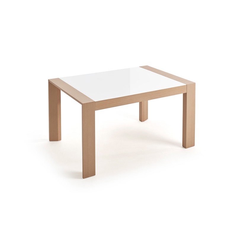 MESA COMEDOR ESTILO MODERNO EXTENSIBLE CON PATAS CUADRADAS