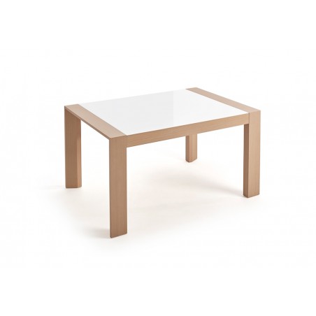 MESA COMEDOR ESTILO MODERNO EXTENSIBLE CON PATAS CUADRADAS