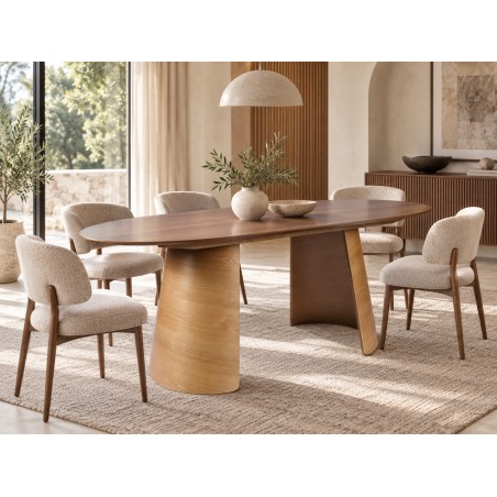 MESA COMEDOR OVALADA