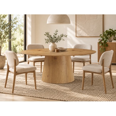 MESA COMEDOR OVALADA