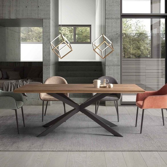 MESA COMEDOR NOGAL 200