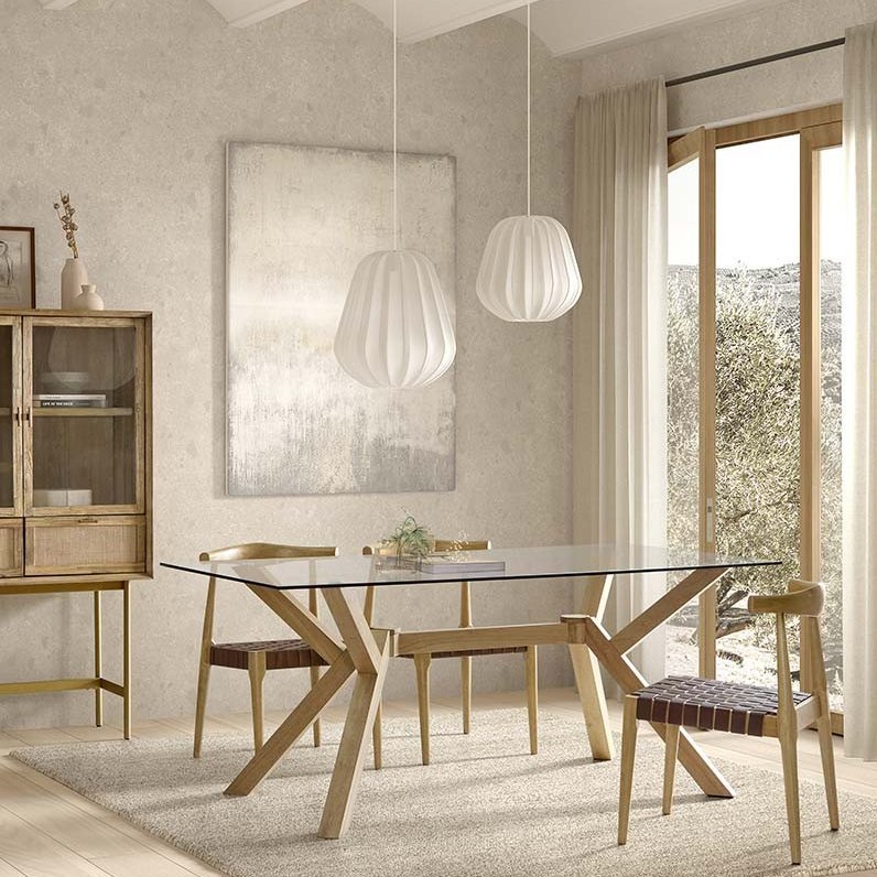 MESA CRISTAL/MADERA