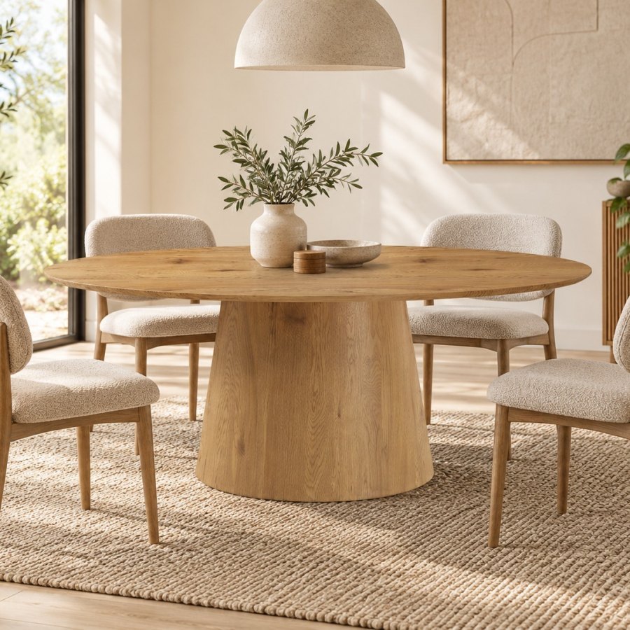 MESA COMEDOR OVALADA