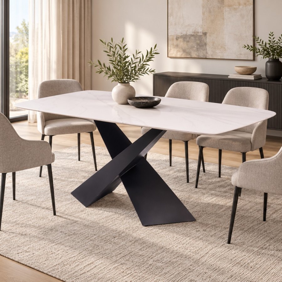 MESA COMEDOR PORCELÁNICO