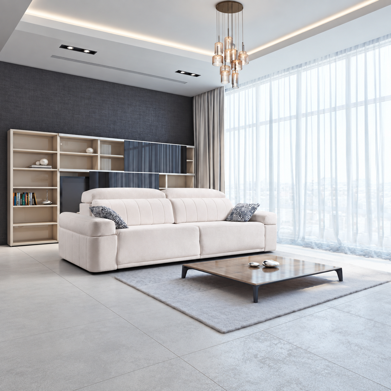 SOFÁ LINEAL EXTENSIBLE ELÉCTRICO